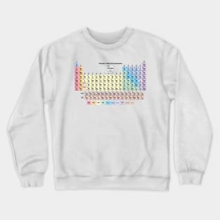 Periodic Table with all 118 Element Names Crewneck Sweatshirt